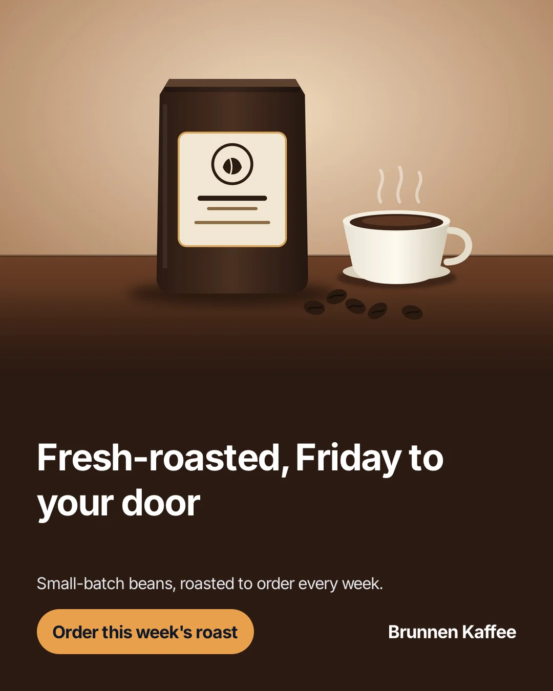 Brunnen Kaffee: Fresh-roasted, Friday to your door — 4:5 render
