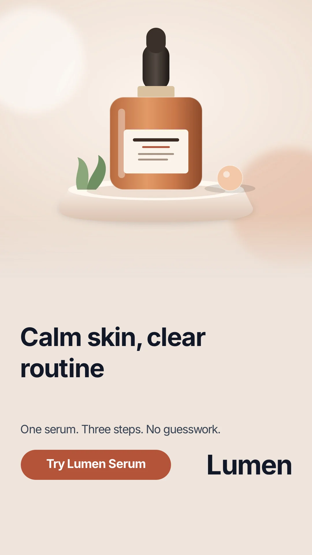 Lumen: Calm skin, clear routine — 9:16 render