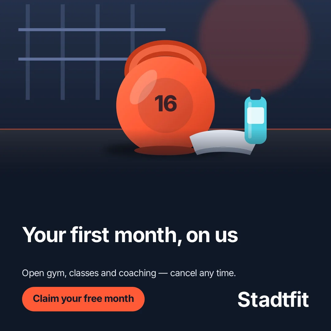 Stadtfit: Your first month, on us — 1:1 render