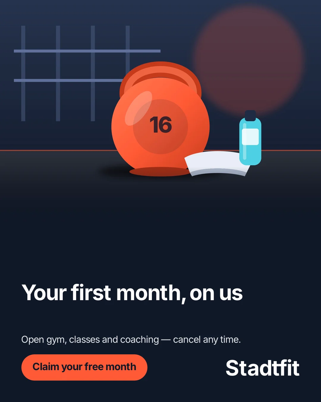 Stadtfit: Your first month, on us — 4:5 render